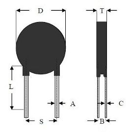 Inrush Current Limiter Dimensions