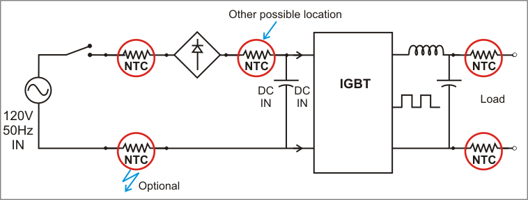 Inrush Current Frequency Changer Schamatic