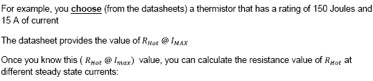 choose from the data sheets