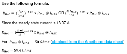 steady state current formula