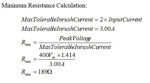 inrush current transformer calculation toroidal got tolerable minimum resistance max issues down calculate determine