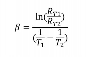 NTC Thermistor Beta Equation Calculation