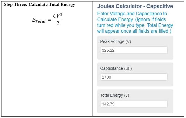 Inrush Current Calculation Step 3