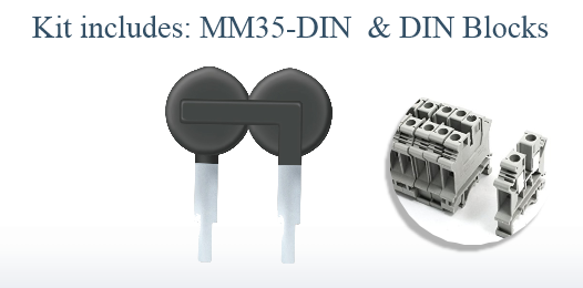 High Power Inrush Current Protection. Kit Includes MM35-DIN and DIN Blocks