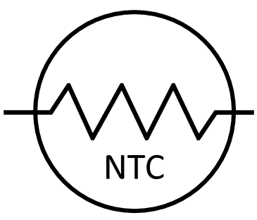 Symbol for an NTC thermistor